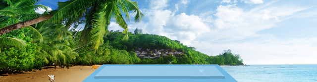 淘宝女鞋海边风光背景BANNER