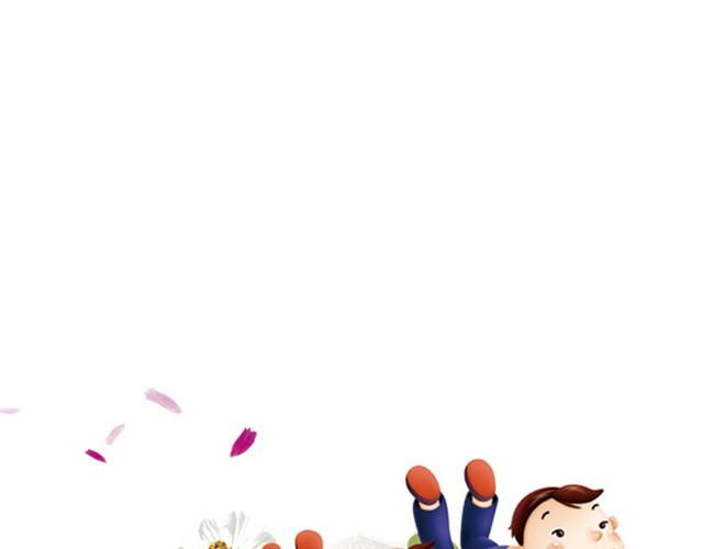 两个可爱卡通小孩素材