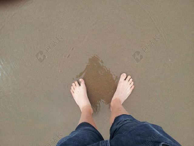 脚 海 假期 海滩 双腿 放宽 沐浴乐趣