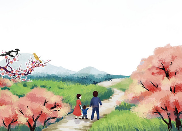 全家下乡春游