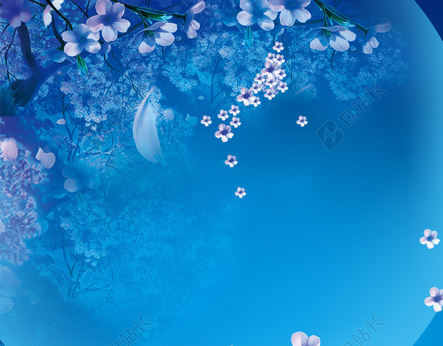 唯美蓝色星空大气背景图