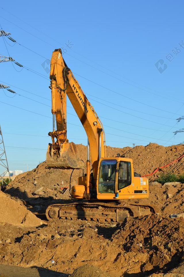 挖掘机 建筑设备 挖掘机挖 砂 特种机械 斗 道路维修