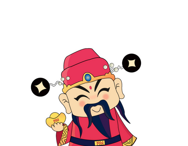 卡通财神帽