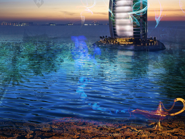 蓝色海洋背景