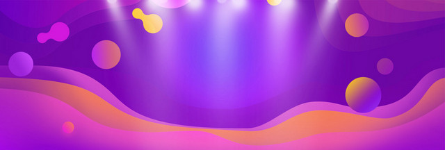99焕新灯光几何渐变紫色BANNER