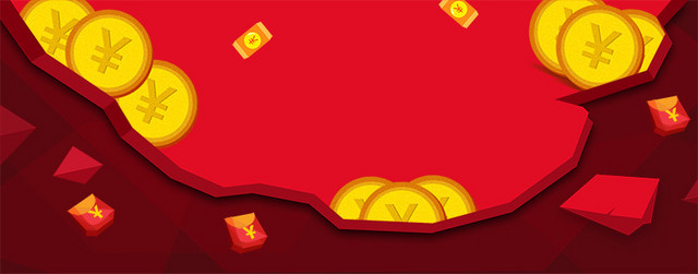 金币扁平促销背景