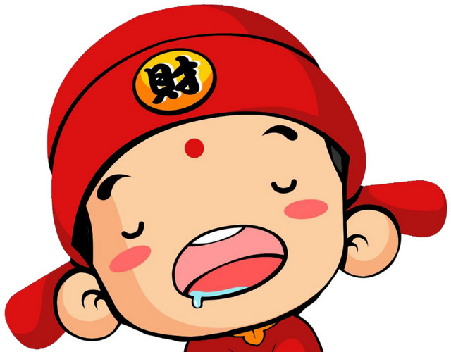 手绘瞌睡财神