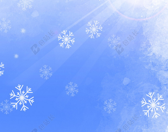 蓝色冬季雪花H5背景