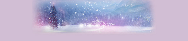 冬季雪花飞舞松树背景BANNER