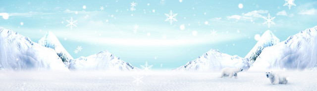 美丽雪景淘宝背景