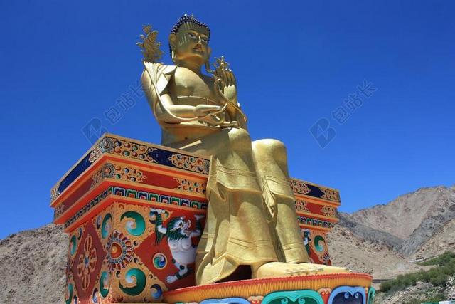鲁布 西藏 佛教 庙 寺复杂 佛 印度 拉达克