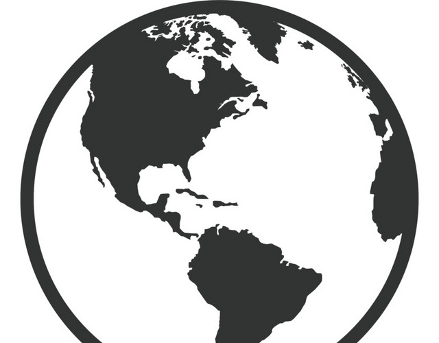 黑色抽象地球素材矢量图