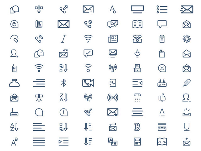 简约线性信息矢量ICON小图标