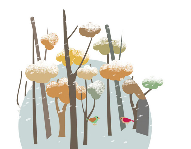 创意卡通二十四节气大雪