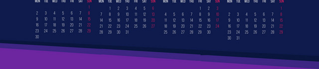 猪年台历紫色边框新年日历素材