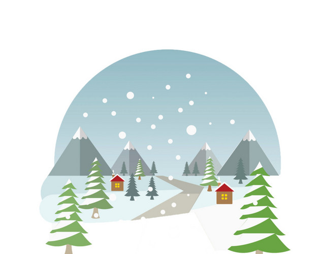 大雪中的马路