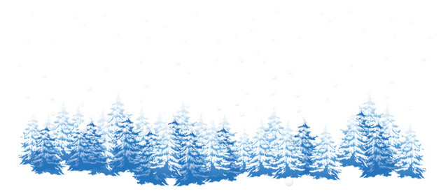 大雪雪松