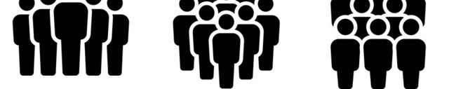 小人黑色人物人群图标素材
