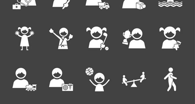 白色小学生图标素材