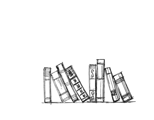 素描书本矢量图标图形