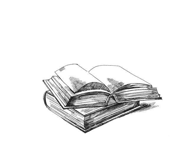 素描书本矢量图标图形