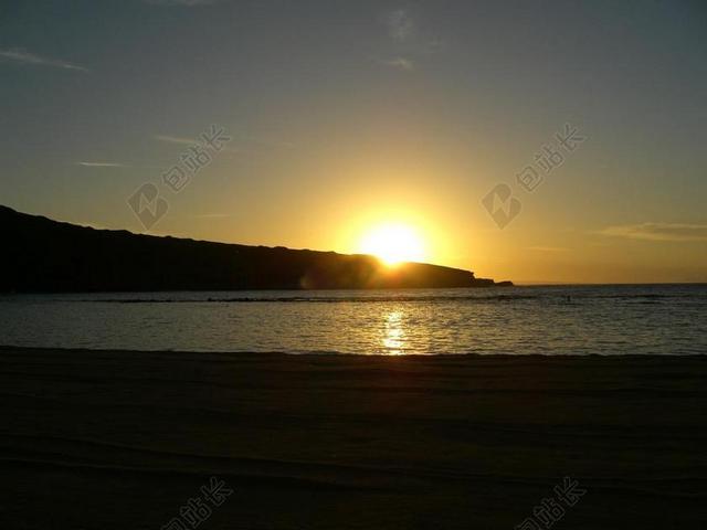 日出 夏威夷 夏季 太阳 早安 假期
