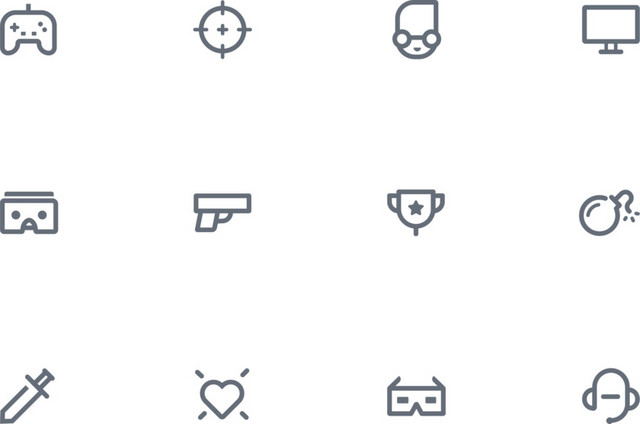灰色游戏图标素材
