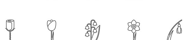 黑色线性节能图标素材