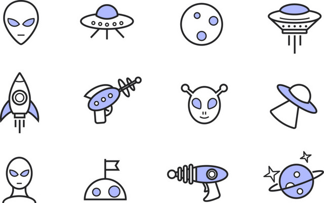 简单外星人图标素材