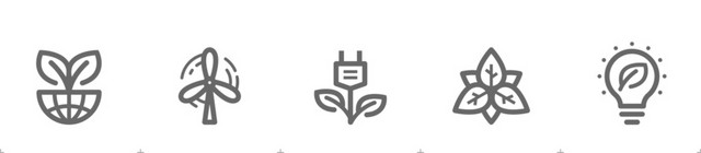 灰色线性环保图标素材