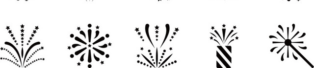 黑色烟花图标素材