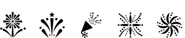 简单黑色烟花图标素材