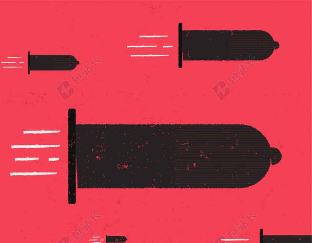 简约风格矢量手绘安全套世界艾滋病背景素材