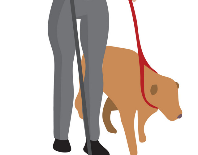 矢量导盲犬素材