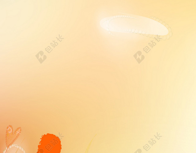 梦幻简洁橙色国际残疾人背景