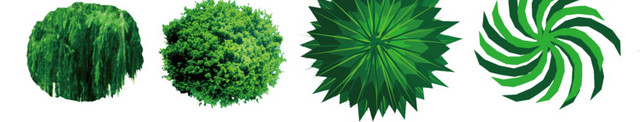 绿色植物平面树素材