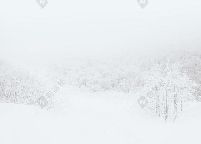 中国风古代建筑圆形雪地白色大雪背景素材