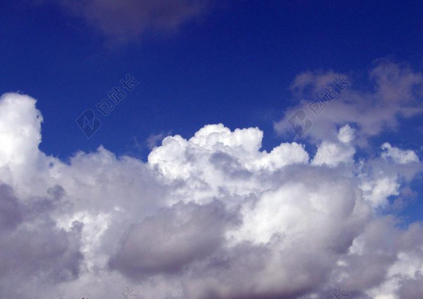 蓝色天空白色云彩景观背景图片