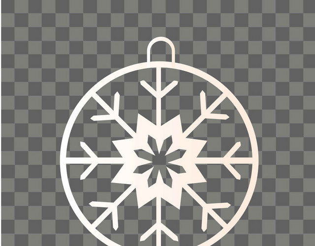 白色圣诞节雪花图案素材