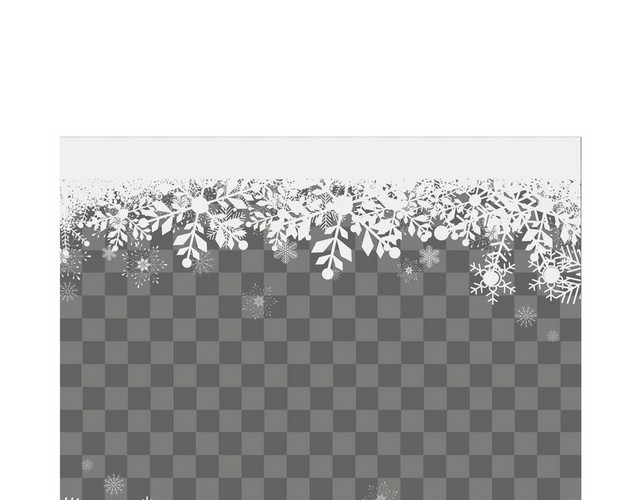 雪花边框素材