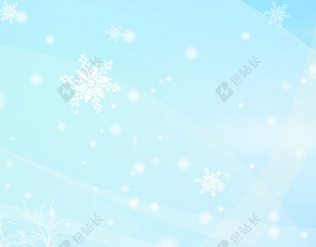 手绘小清新雪地雪人冬天冬季大雪小雪海报背景素材