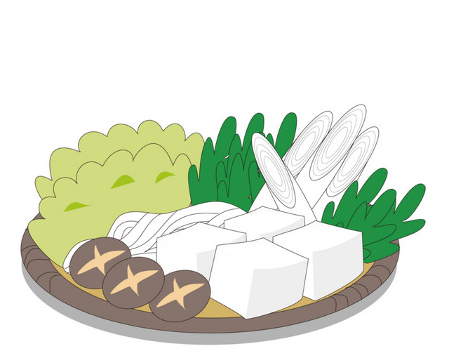 手绘火锅美食