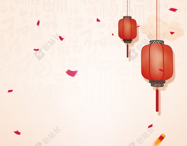 简约2019猪年新年小年背景素材