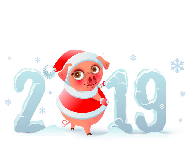 2019小猪新年字体