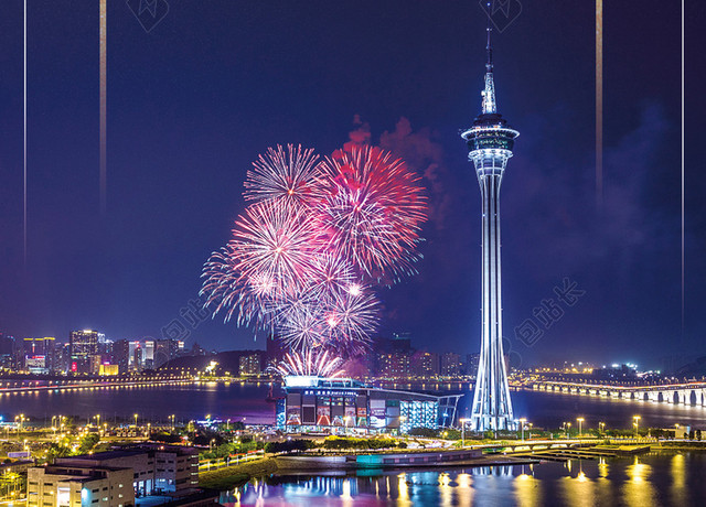 热烈庆祝澳门回归纪念日背景