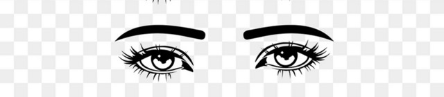 矢量手绘眼睛眉毛素材