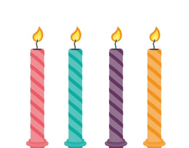 彩色生日蜡烛