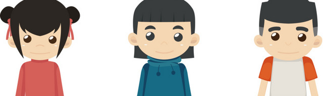 小人卡通人物头像图标素材