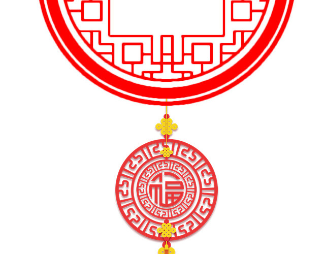 喜庆中国结边框