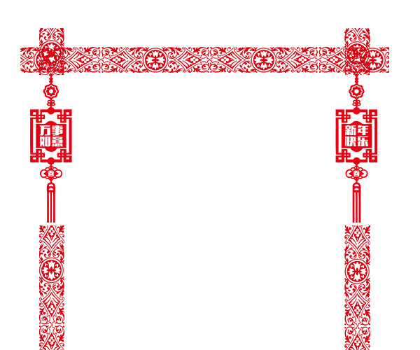 中国结方形边框